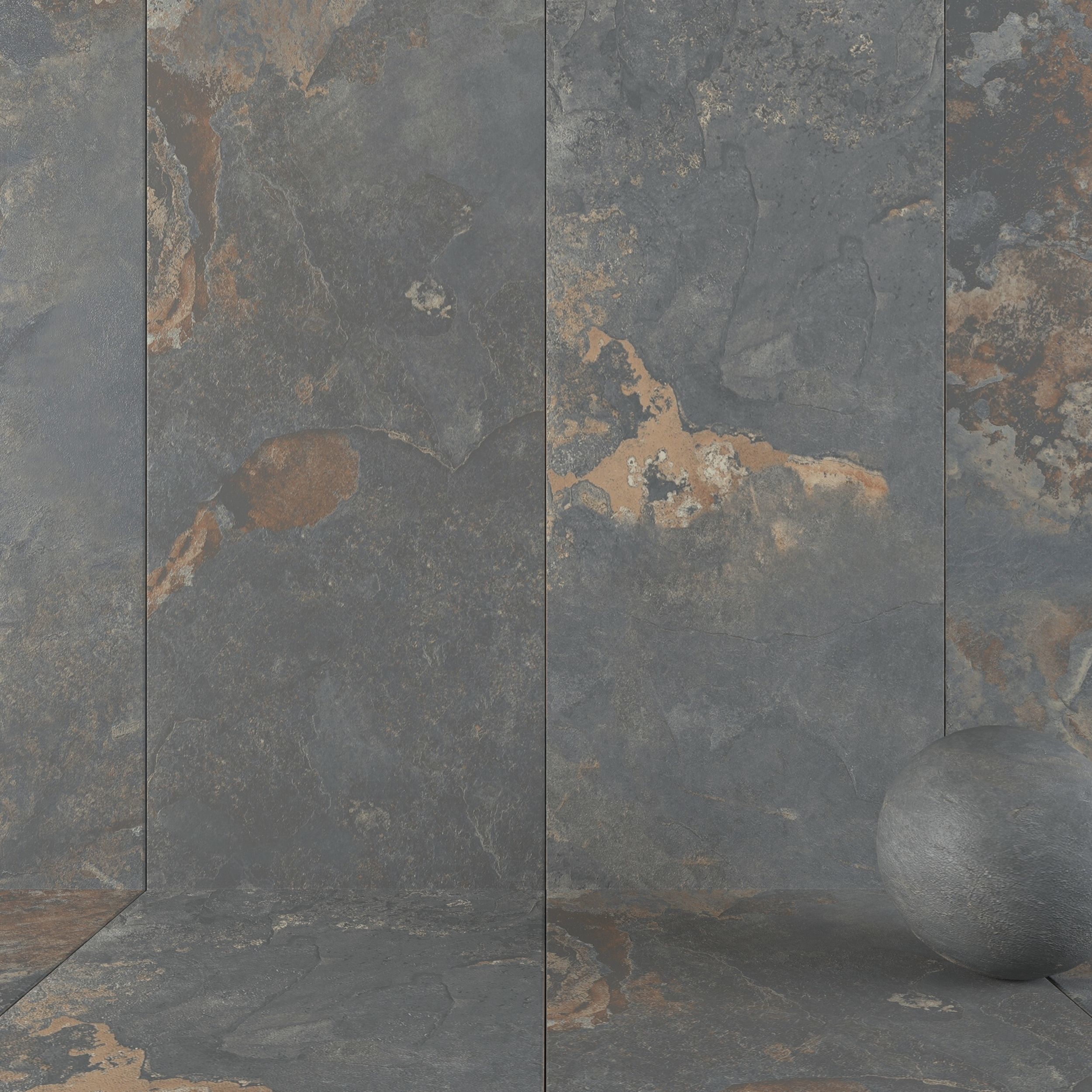 Stone Wall Tiles Kayah Rust 120x270 Set 2 Texture_4