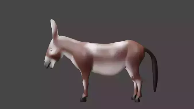 cartoon donkey  3d model 