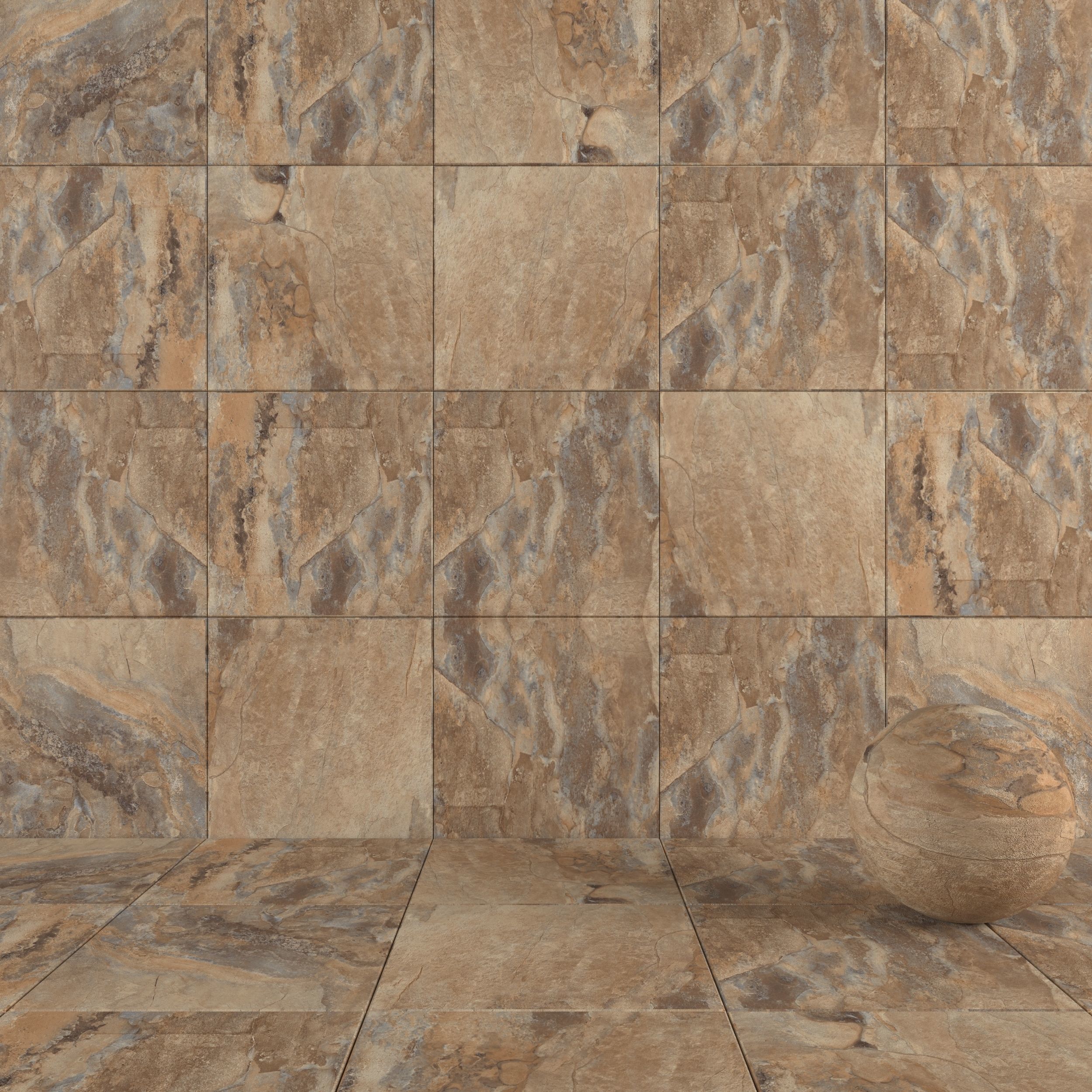 Stone Wall Tiles Key Stone Brown 80x80 Texture_4