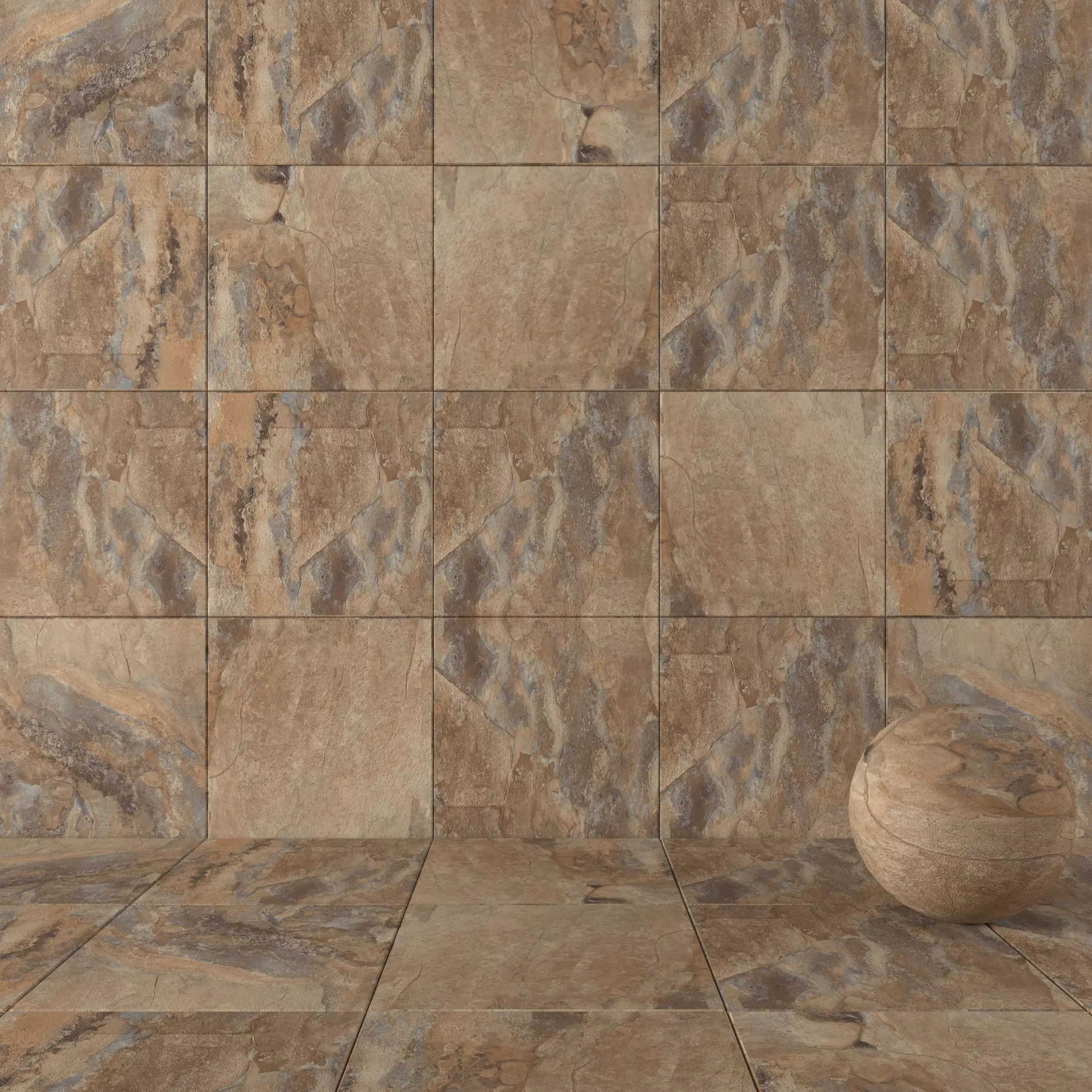 Stone Wall Tiles Key Stone Brown 80x80 Texture_0
