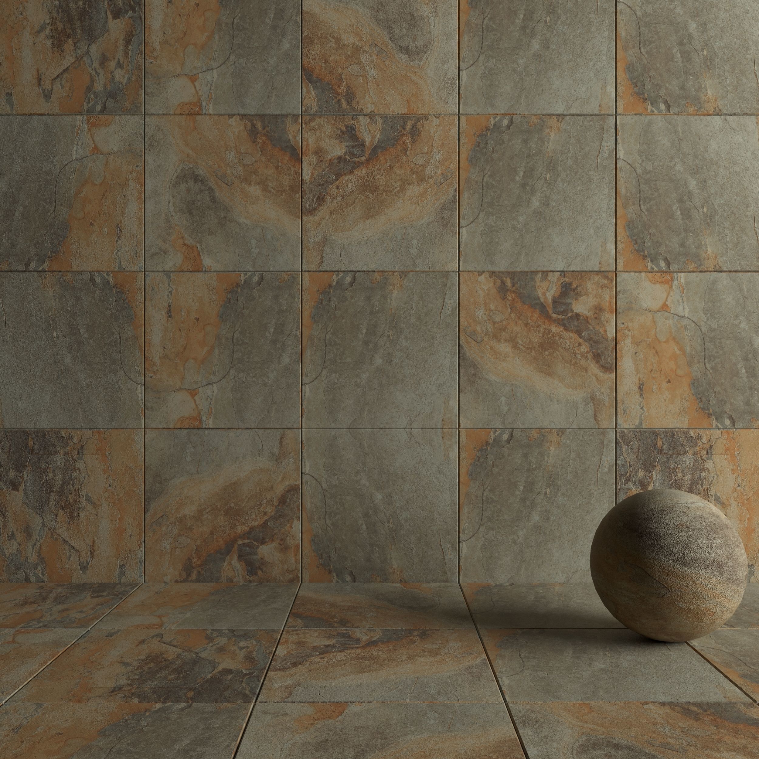 Stone Wall Tiles Key Stone Green 80x80 Texture_3