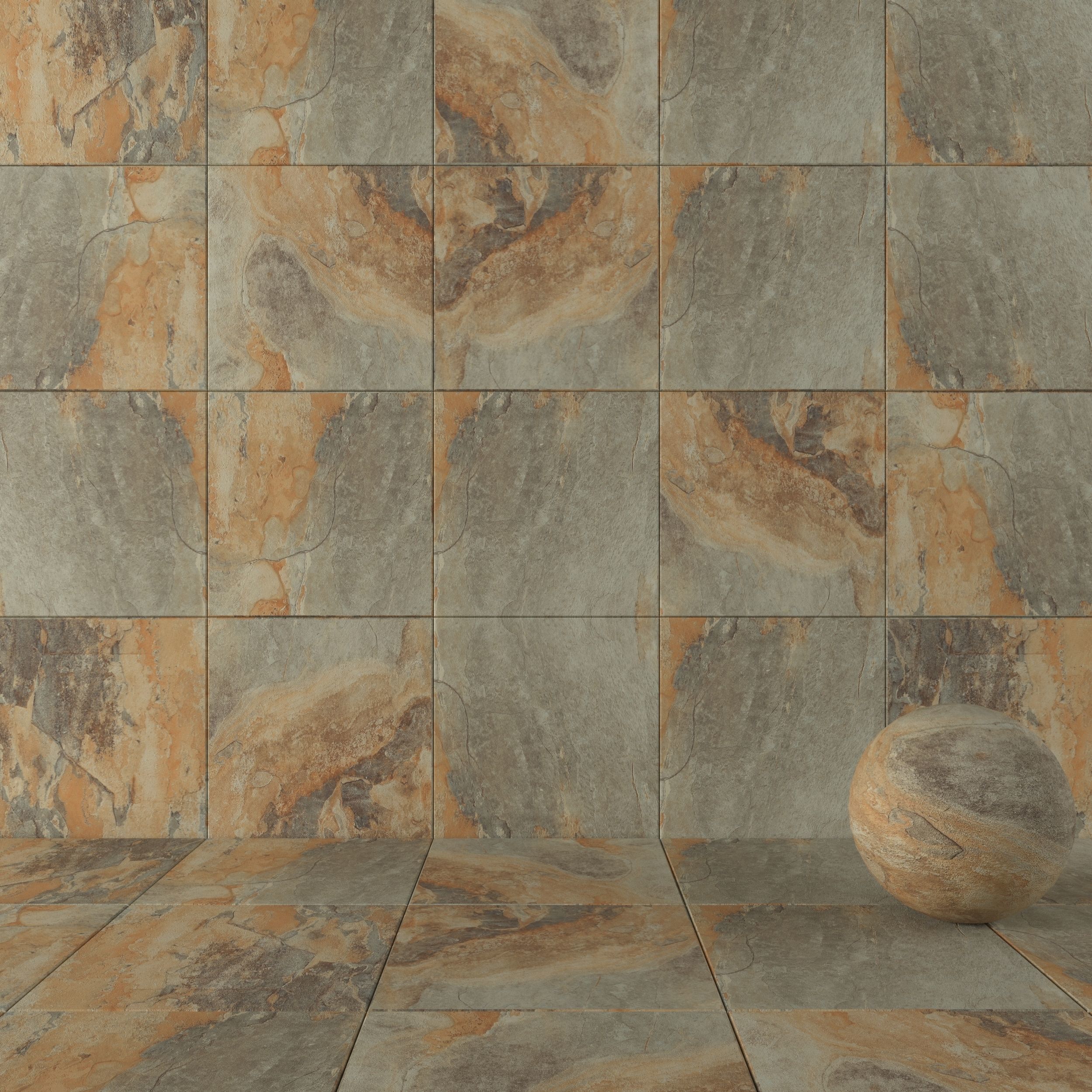 Stone Wall Tiles Key Stone Green 80x80 Texture_6