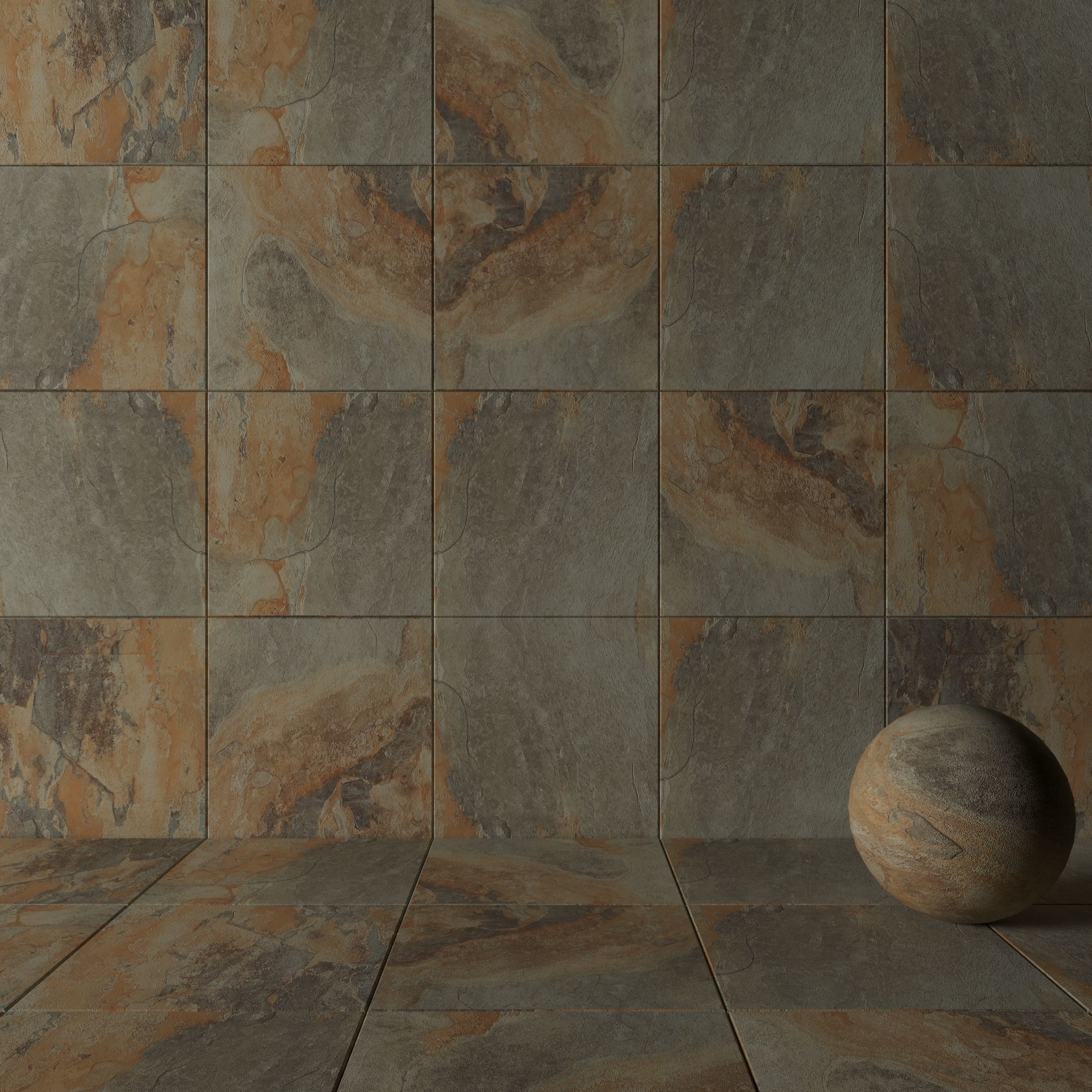 Stone Wall Tiles Key Stone Green 80x80 Texture_2
