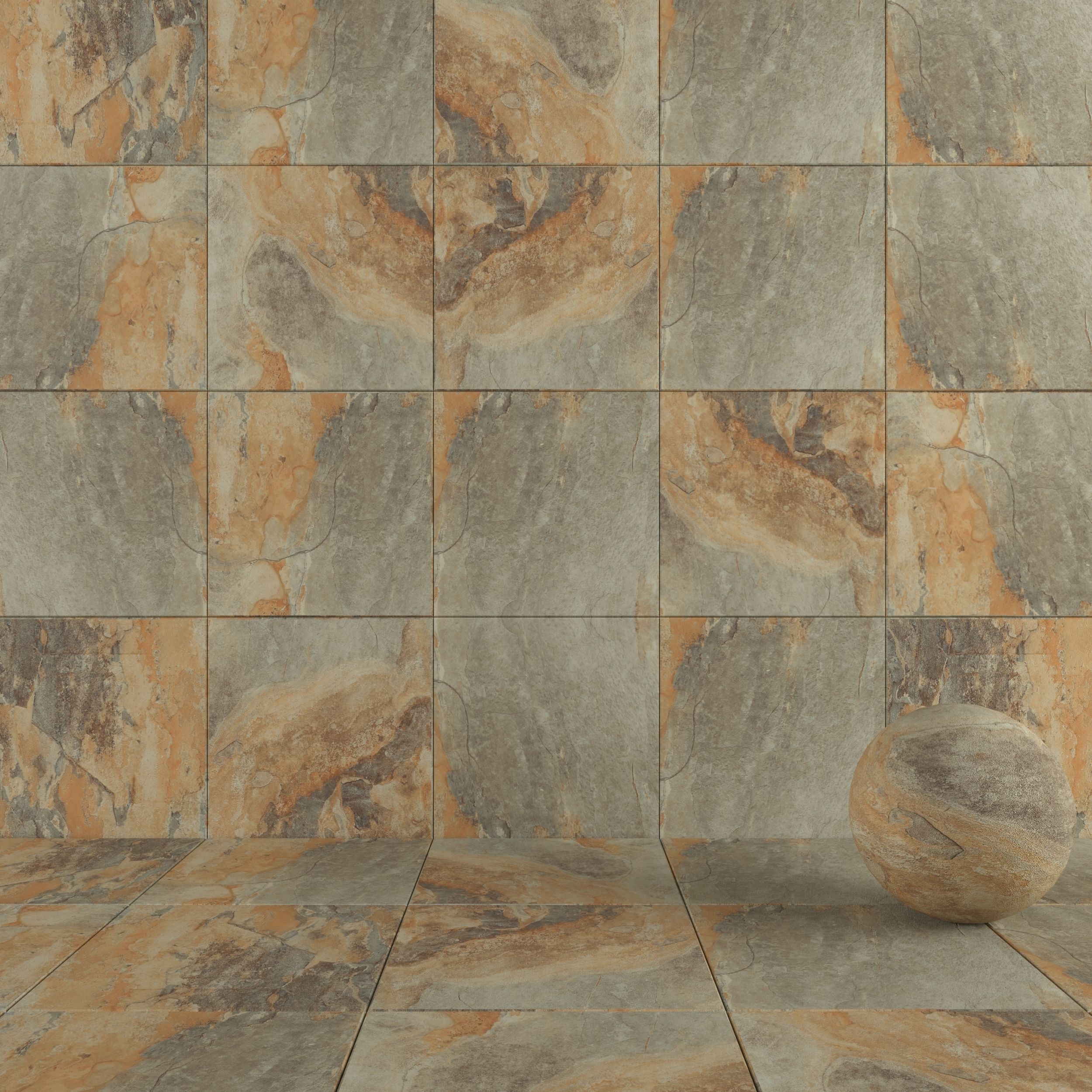 Stone Wall Tiles Key Stone Green 80x80 Texture_4