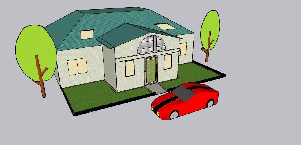 Shed Home  Low-poly 3D model_0