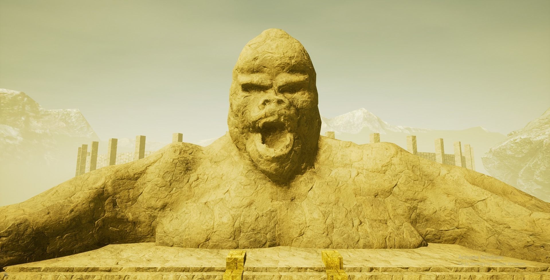 CW The Flash Gorilla City 3D Model Low-poly 3D model_6