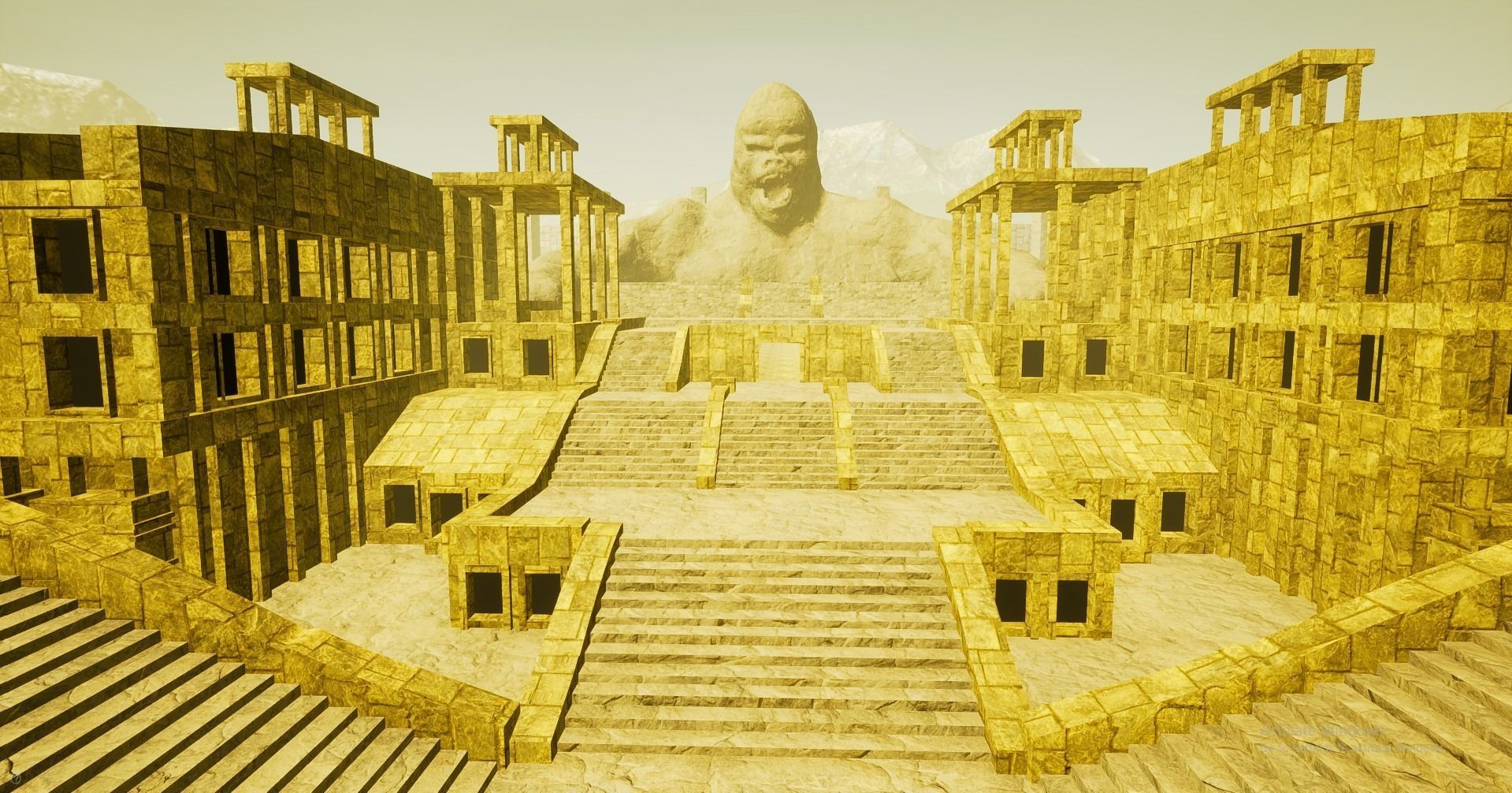 CW The Flash Gorilla City 3D Model Low-poly 3D model_5