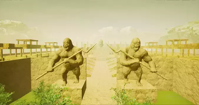 CW The Flash Gorilla City 3D Model