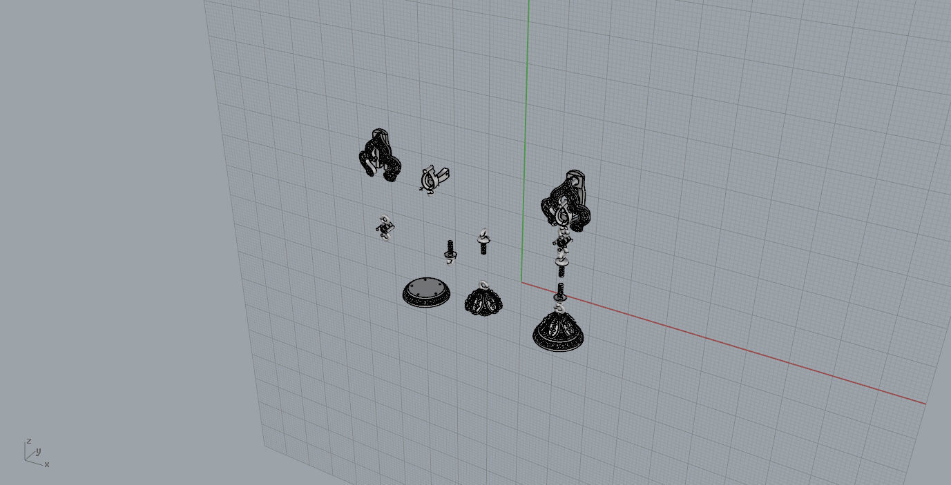 Earrings with tassels 3D print model_20