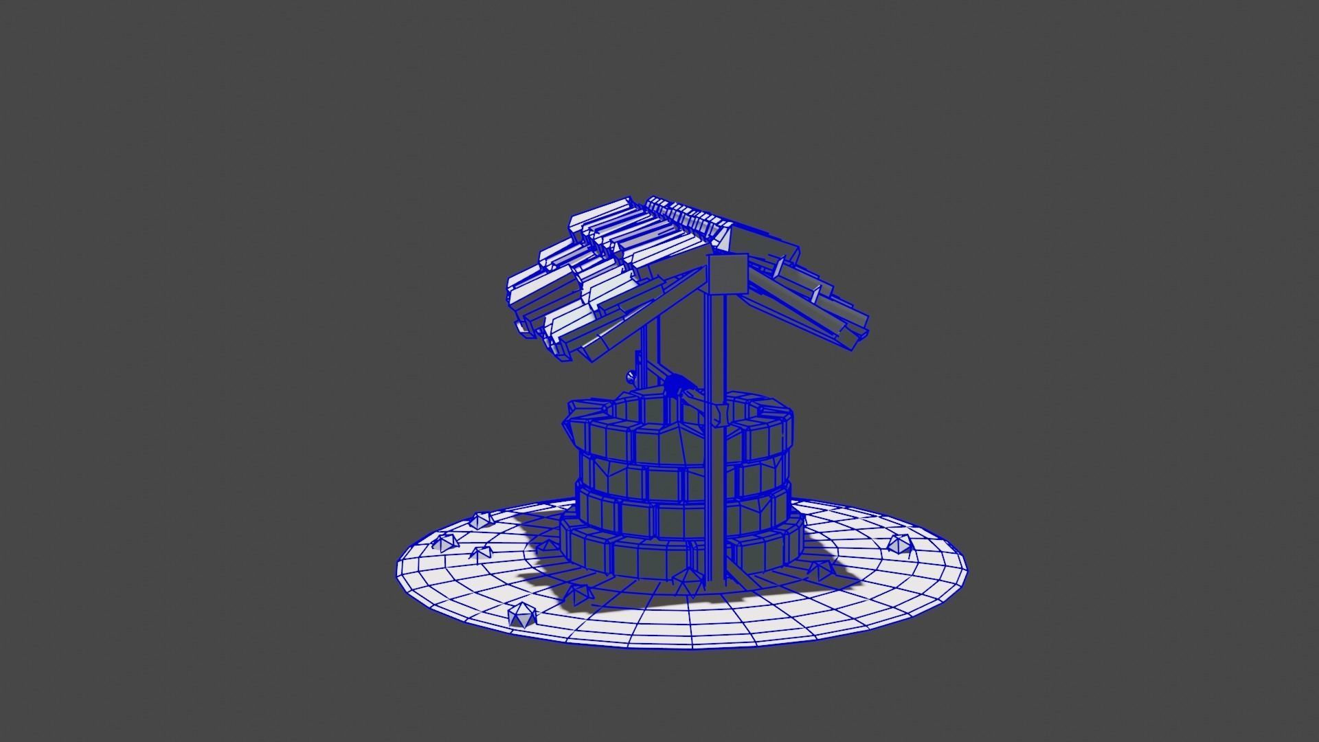 well -Realistic well for royalty free use Low-poly 3D model_4