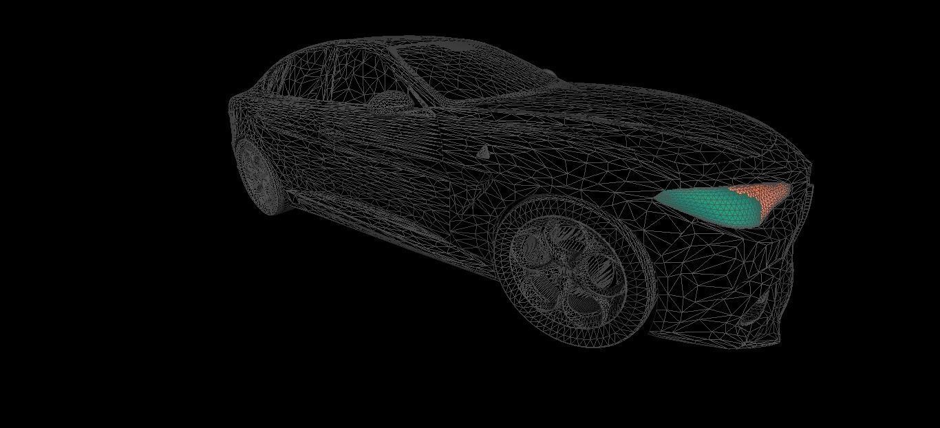 Alfa Romeo Giulia QV - 2016 Low-poly 3D model_2