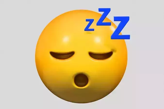 Emoji Sleeping Face 3D model