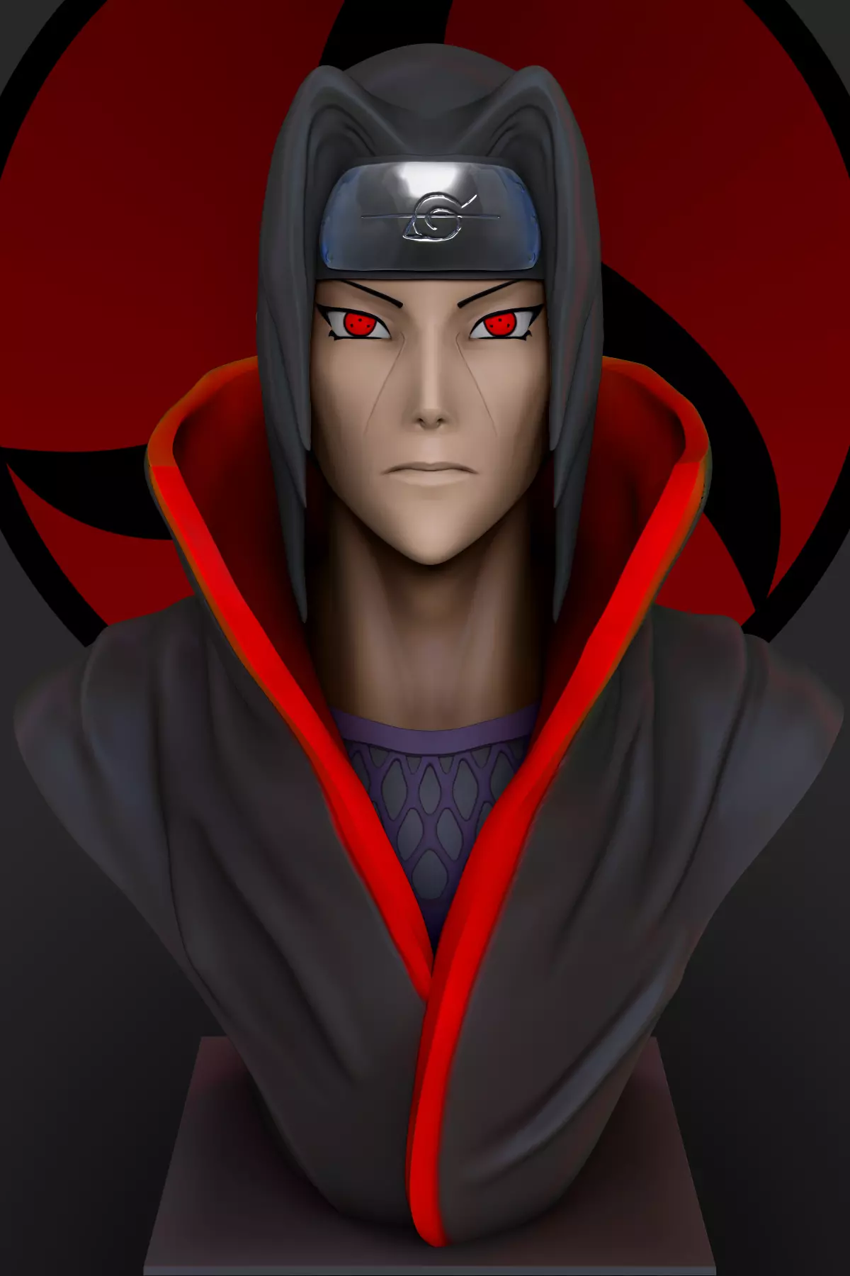 Itachi bust - fan made 3D print model