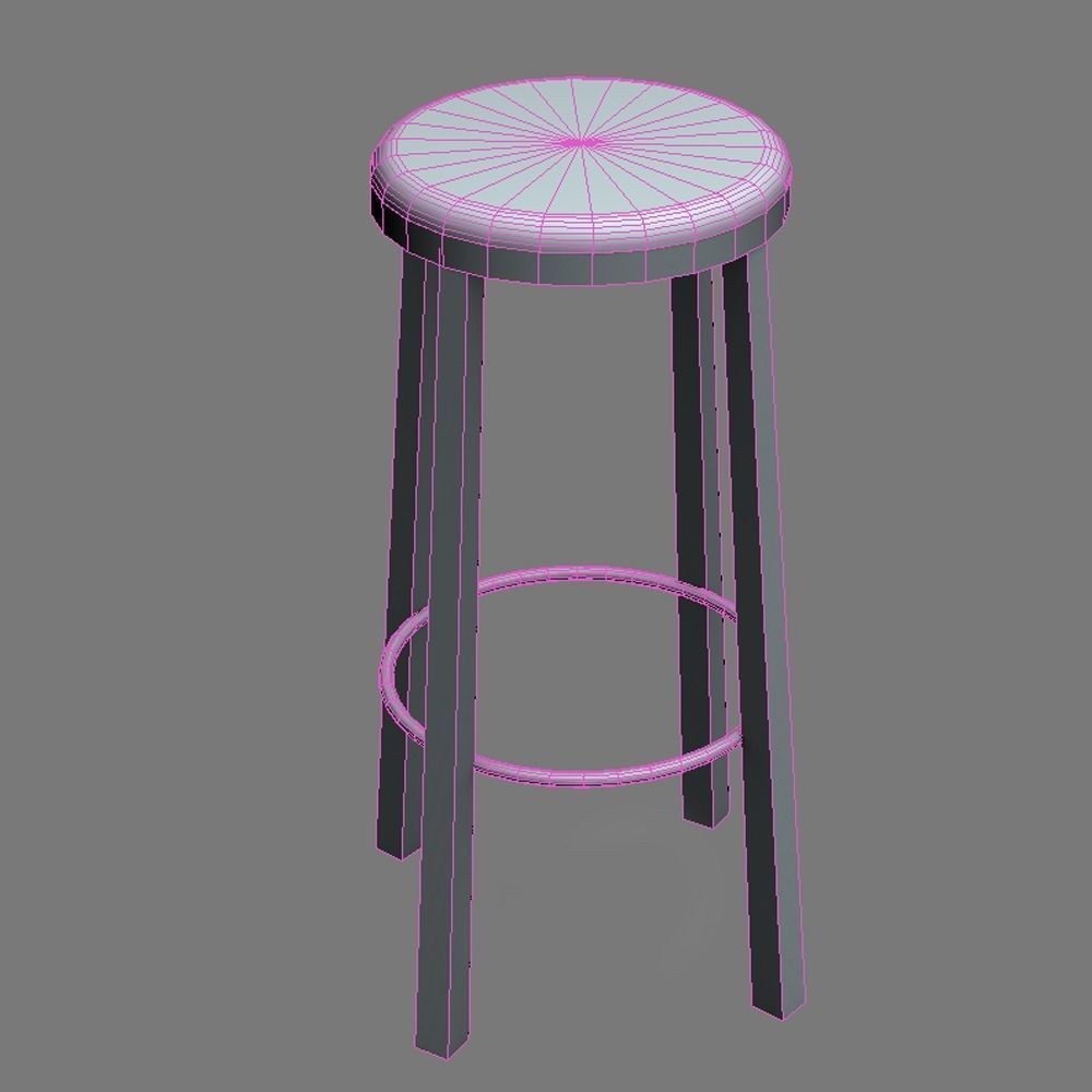 Bar stool 3 3D model_6
