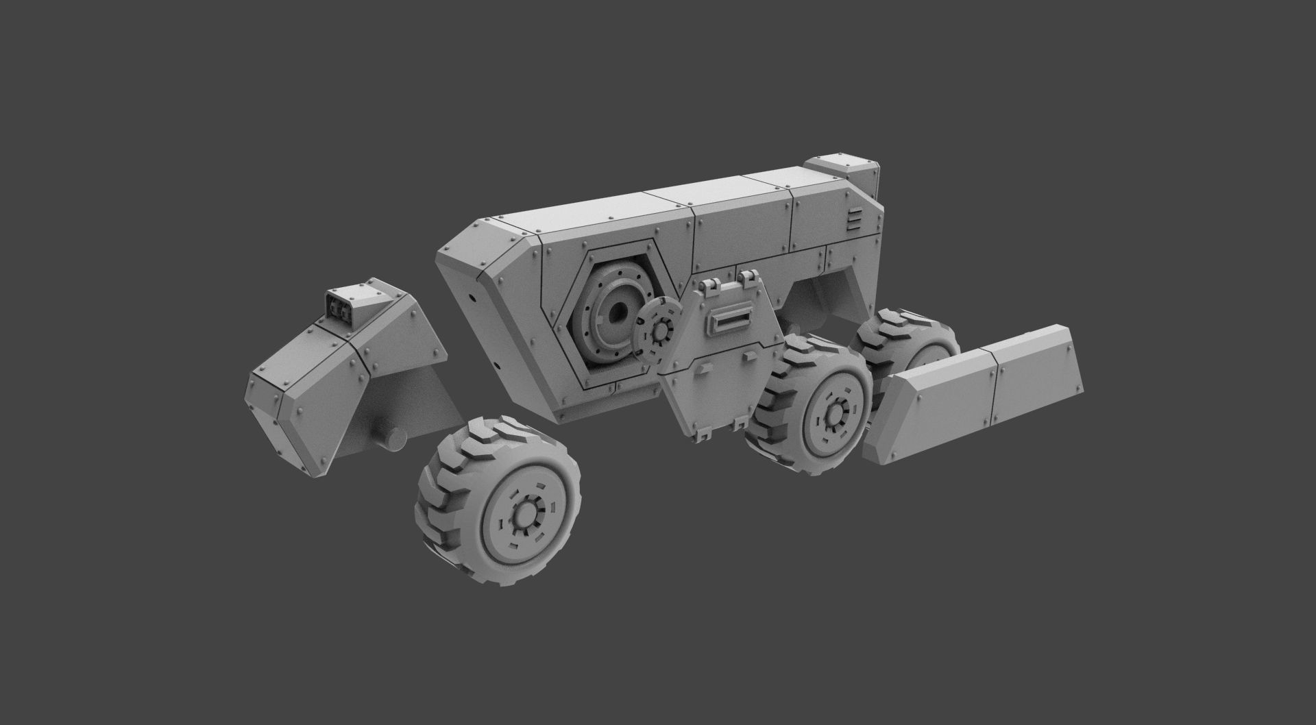 Armored Might HMMV Complete Kit 3D print model_6