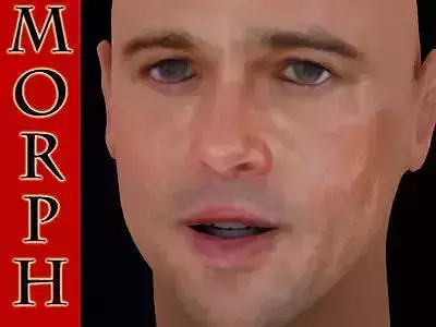 Brad Pitt acting 3D model