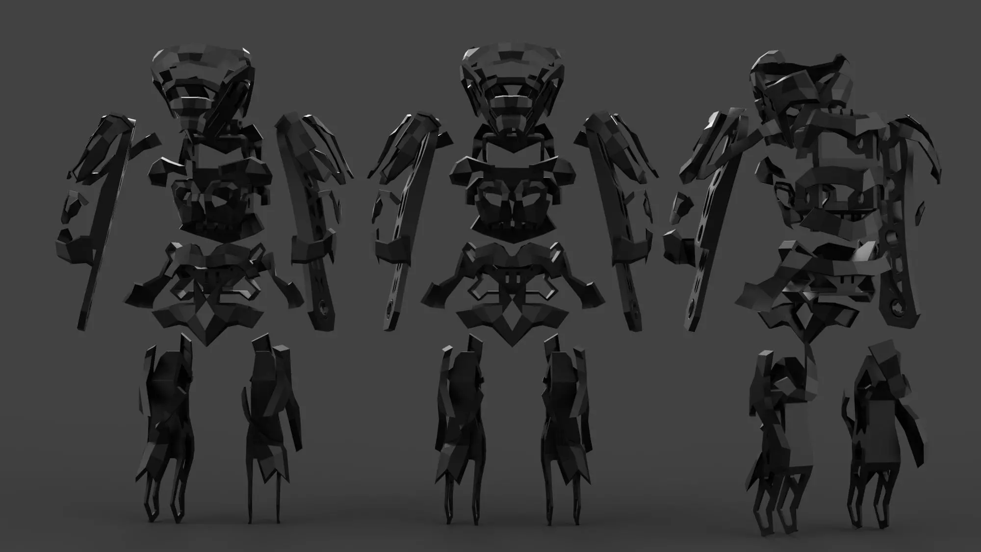 Blockout robot suit scifi  3D model_0