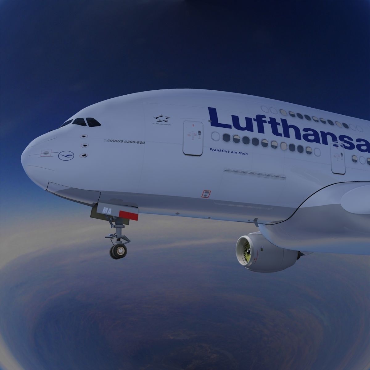 A380 Lufthansa 3D model_4