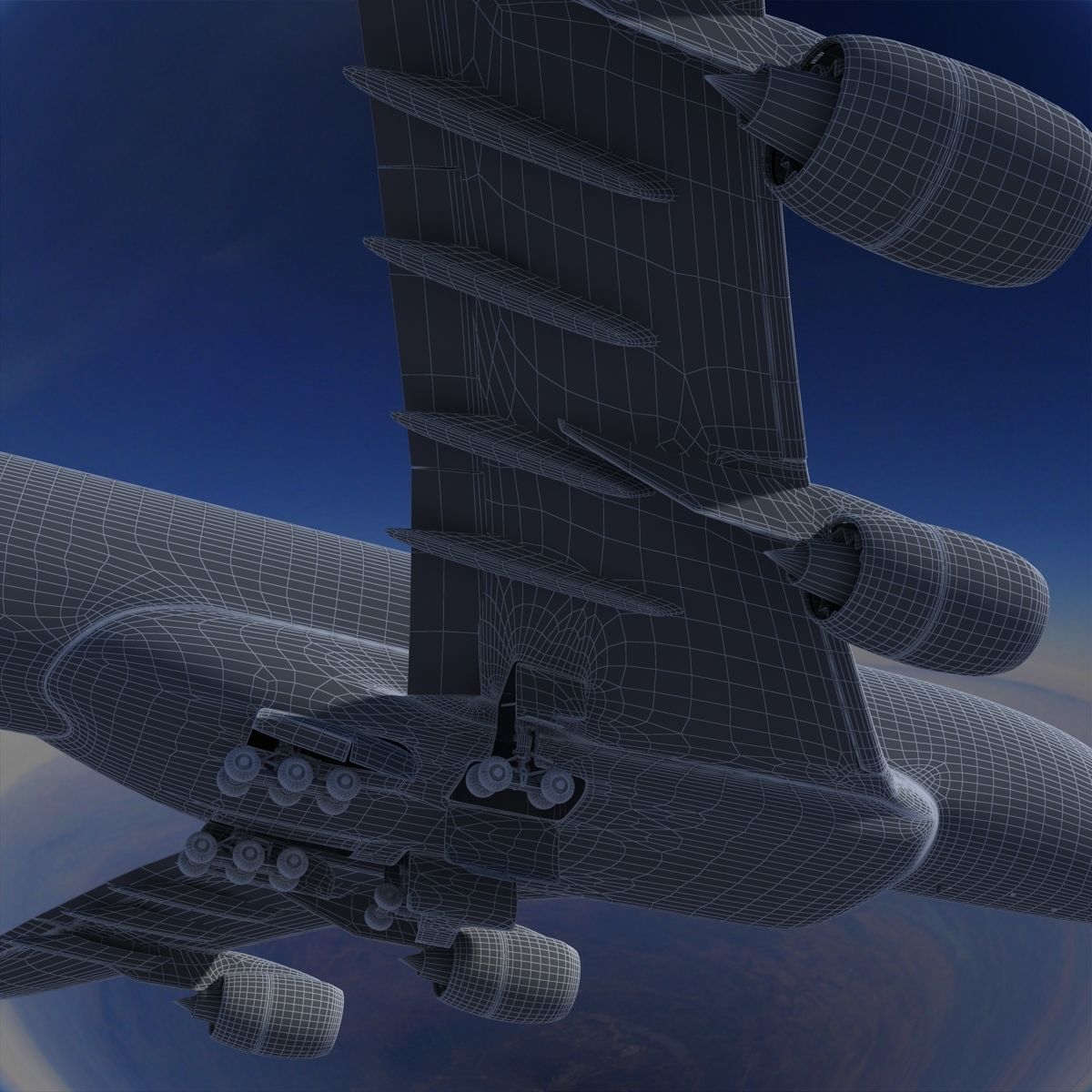 A380 Lufthansa 3D model_14