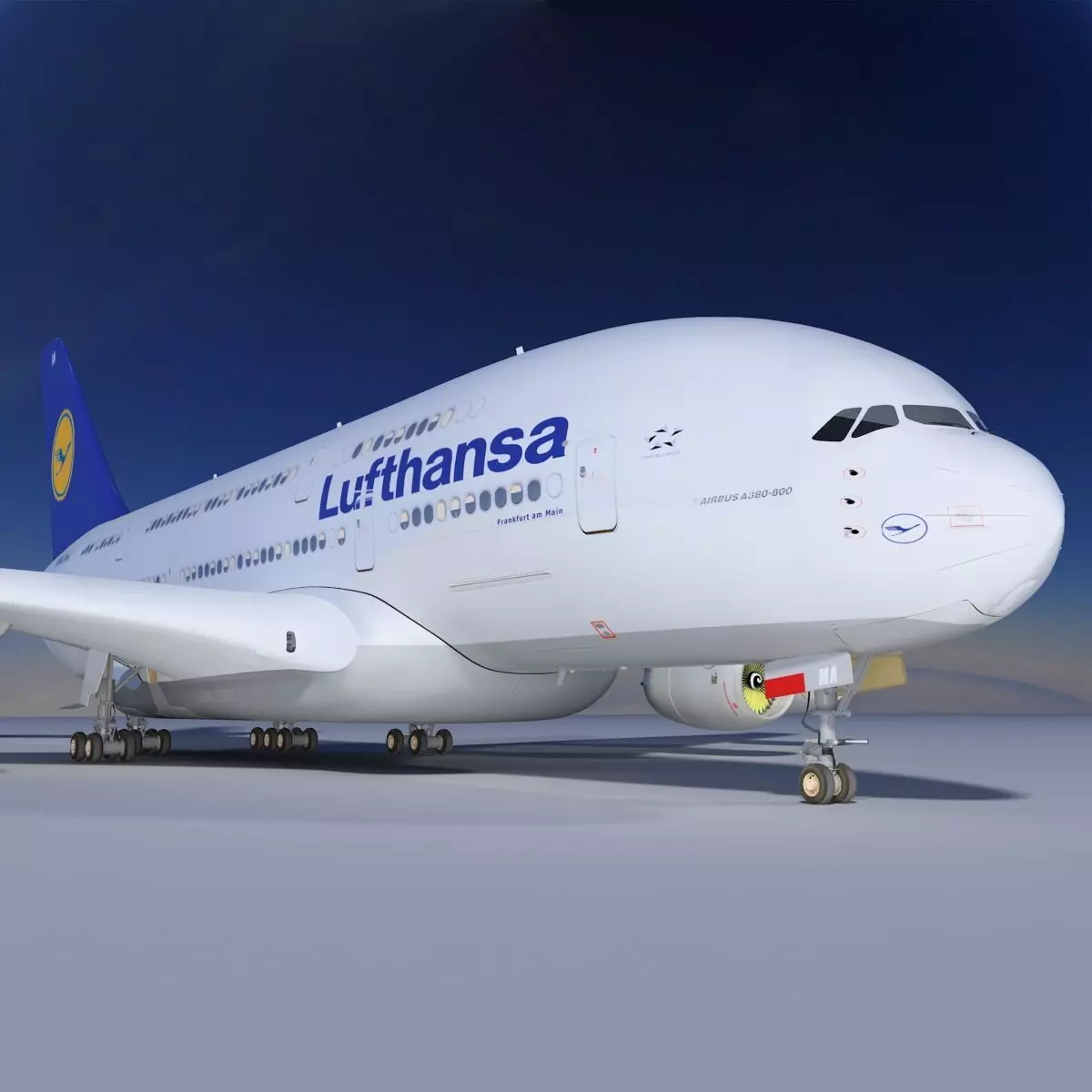 A380 Lufthansa 3D model_0
