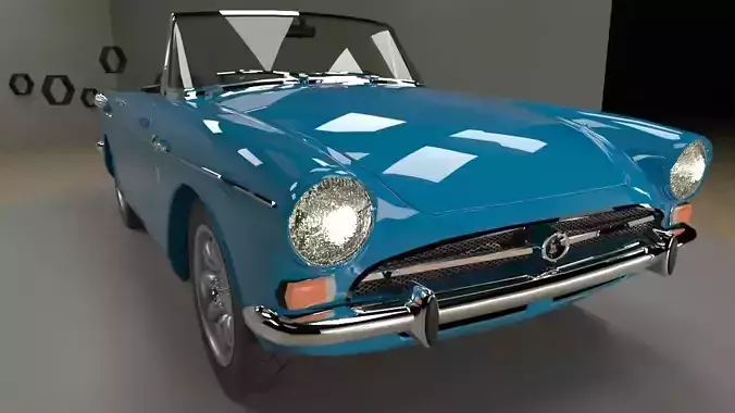 Sunbeam Tiger 1966 Low Poly 3D model