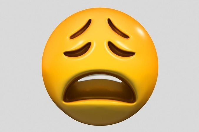 Emoji Weary Face 3D model