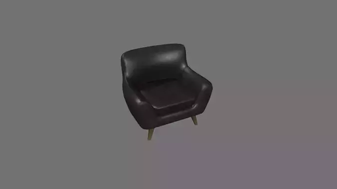 Black Leather Armchair 