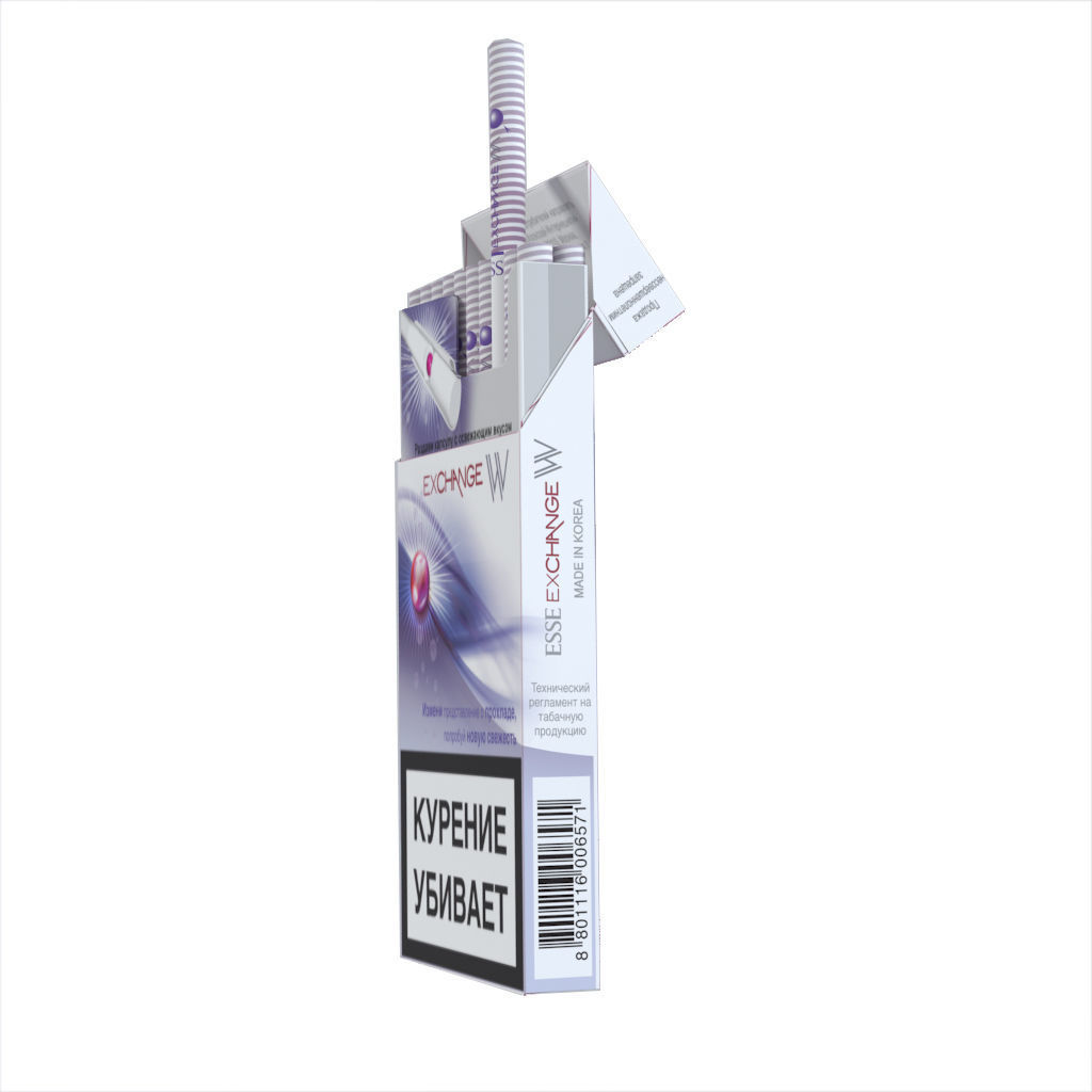 Cigarettes Pack Esse Exchange W Low-poly 3D model_1