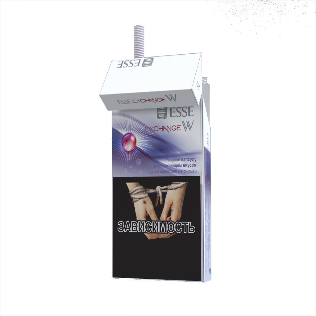 Cigarettes Pack Esse Exchange W Low-poly 3D model_3