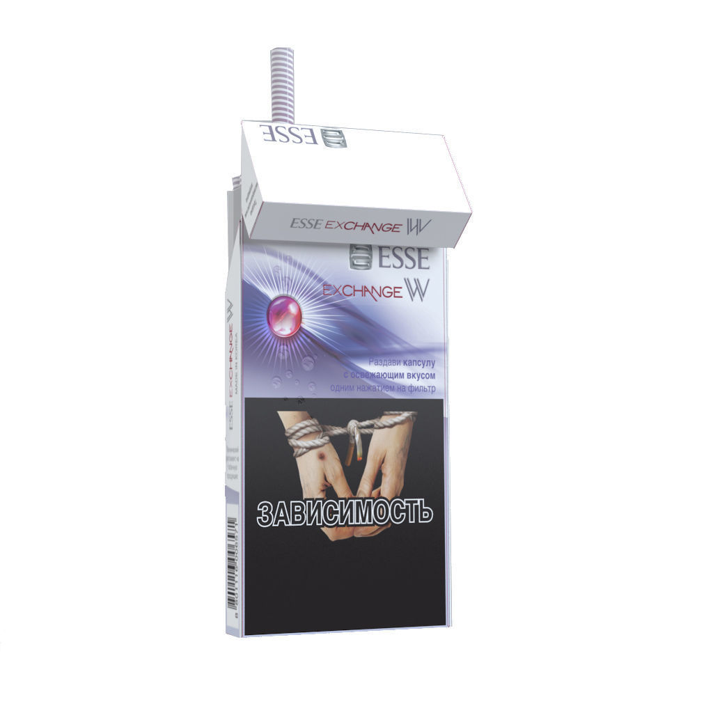 Cigarettes Pack Esse Exchange W Low-poly 3D model_2