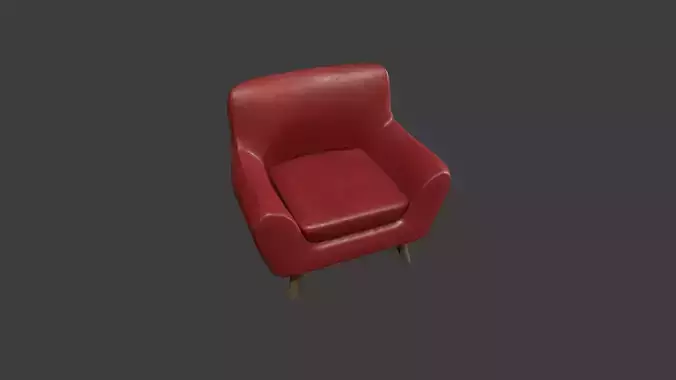 Red Leather Armchair