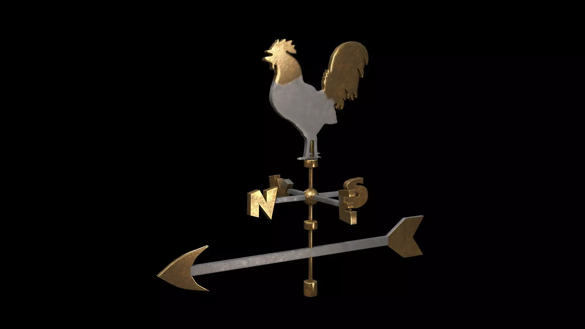 Vane - weather sign Low-poly 3D model