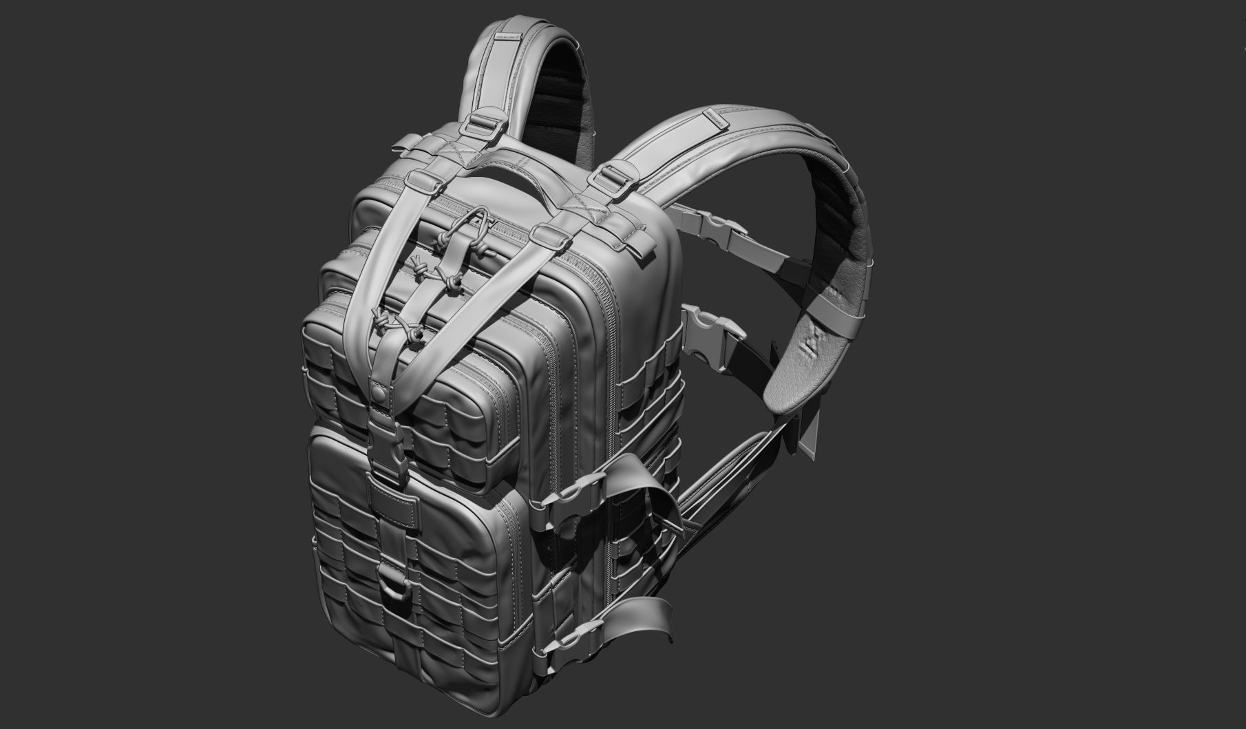 3D RealTime backpack Low-poly 3D model_5