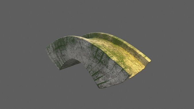 stone bridge Low-poly 3D model