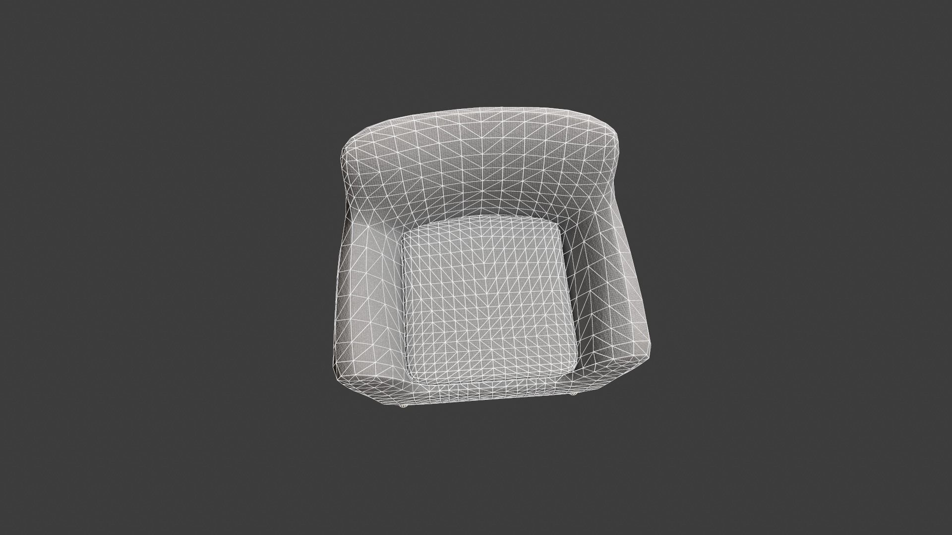 Light Grey Armchair Low-poly 3D model_21