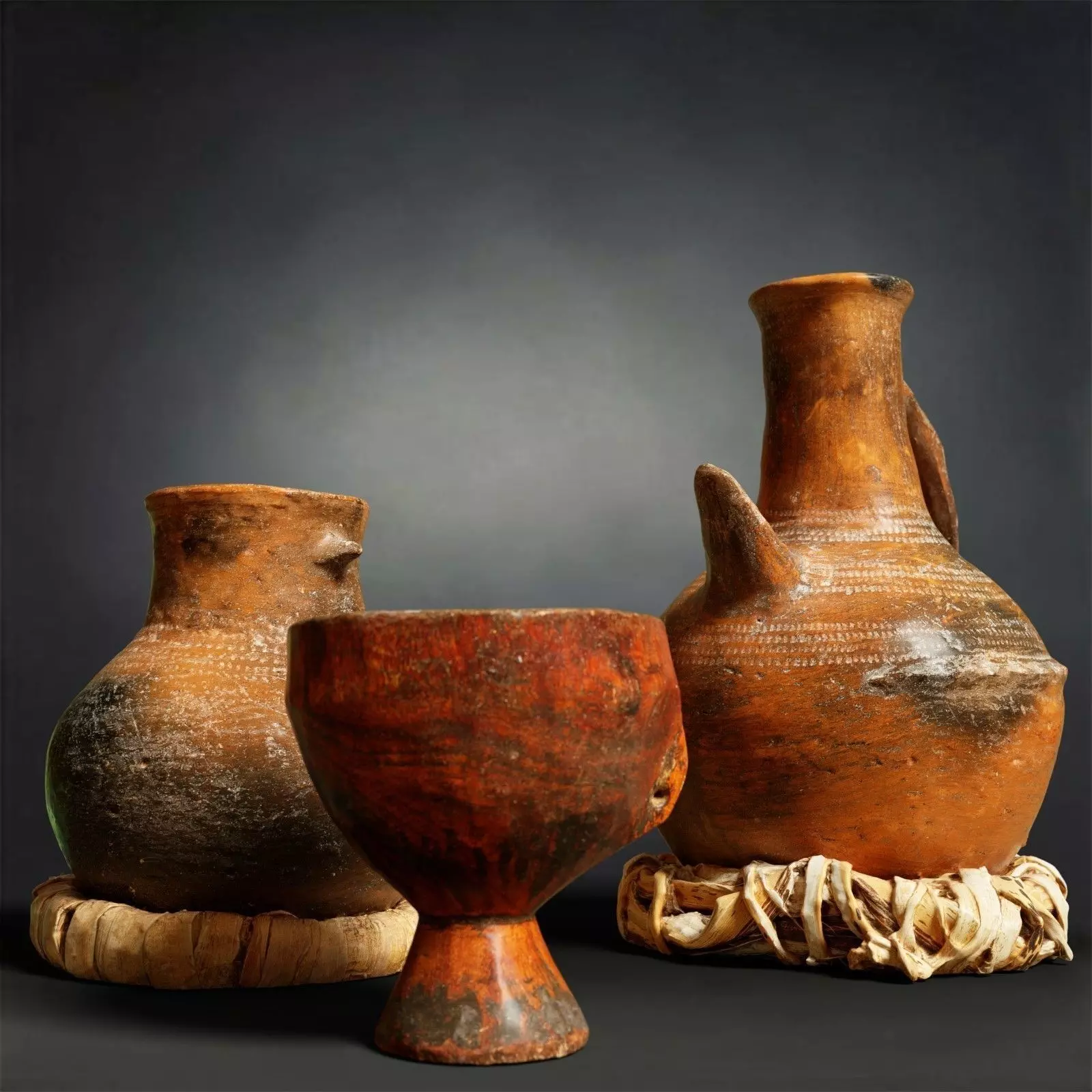 Primitive Tableware African Set Low-poly 3D model