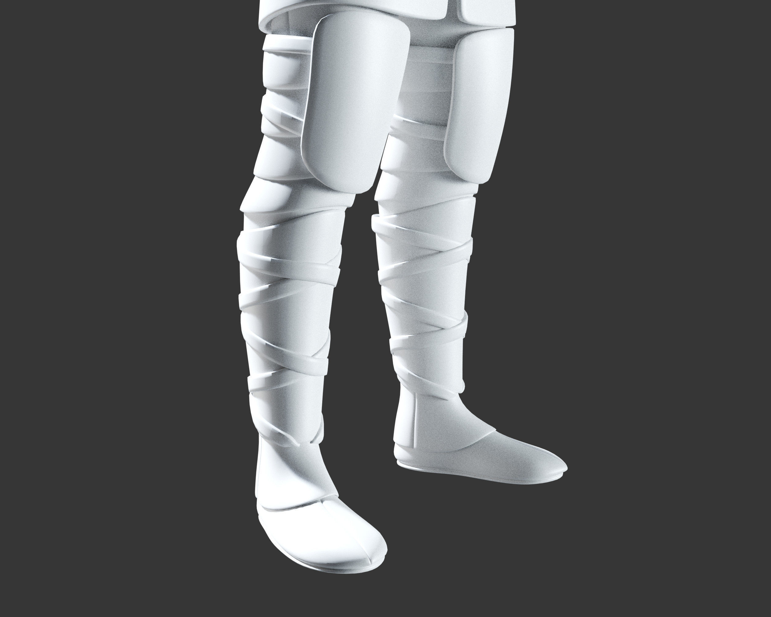 Medieval Crude Armor Suit Low-poly 3D model_23