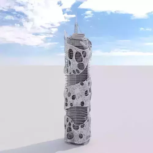 Futuristic building 20 3D model