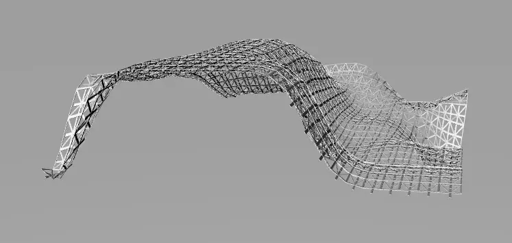 space truss system 3D model_0