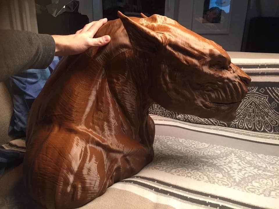 Lycan Head bust open and closed mouth 3D model_13