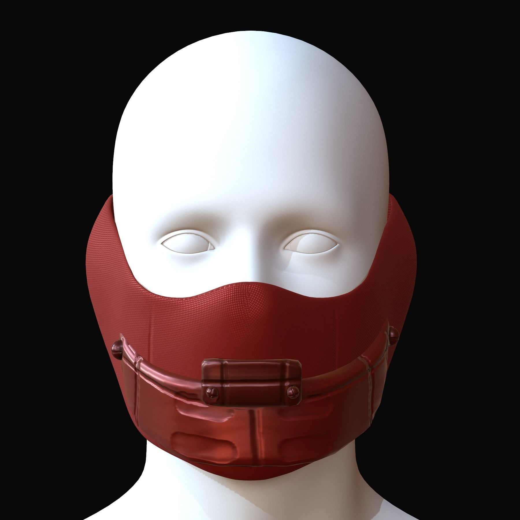 Gas mask helmet 3d model scifi Low-poly Low-poly 3D model_1