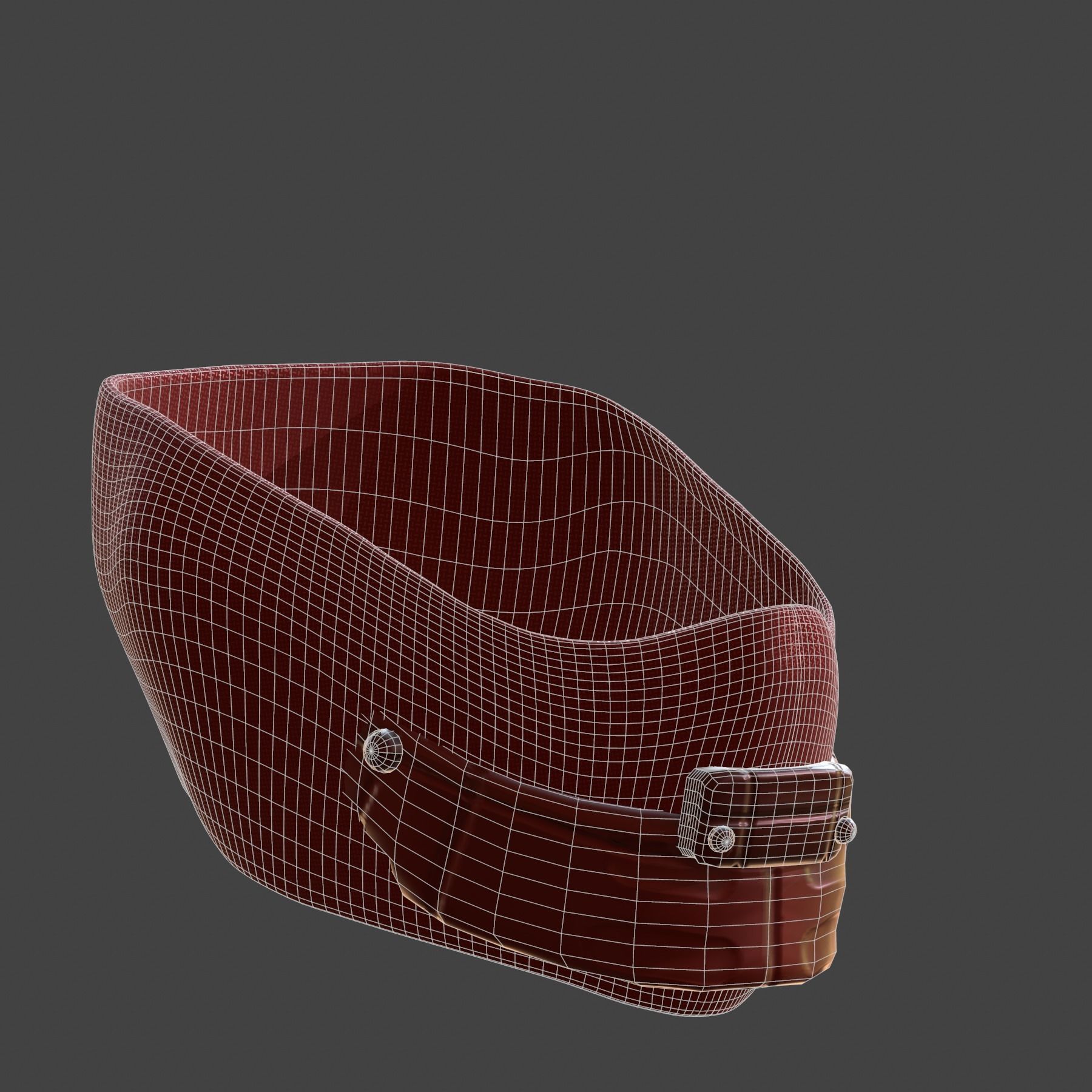 Gas mask helmet 3d model scifi Low-poly Low-poly 3D model_3