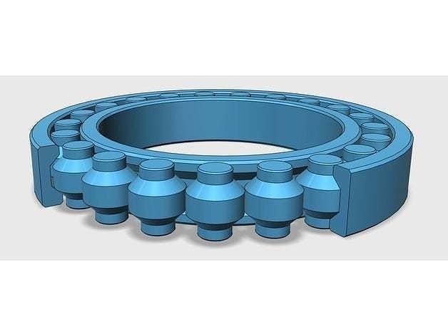 Fully 3D-printable bearing 3D print model