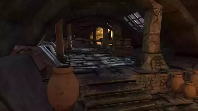 3d model of sewerage ruins