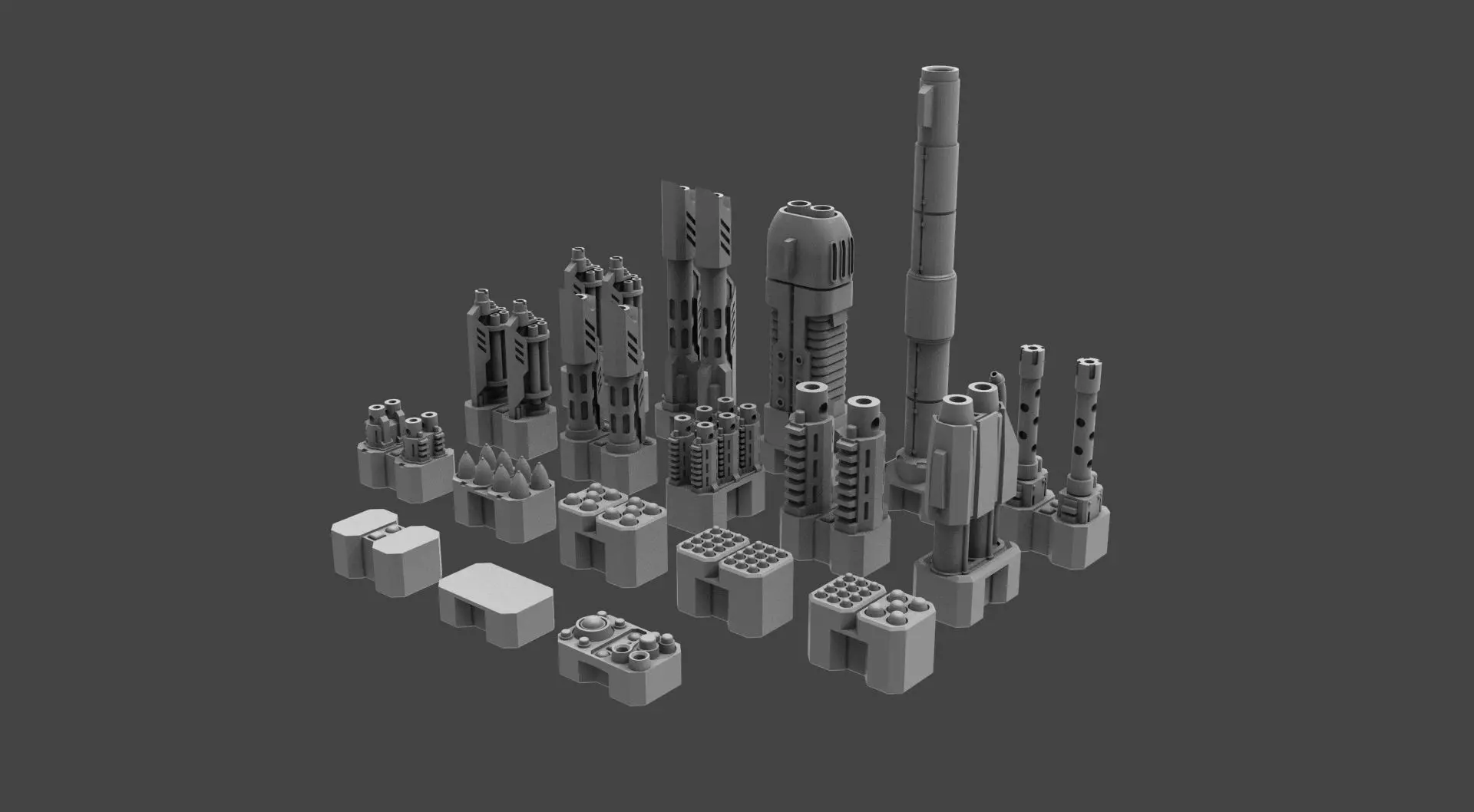 Armored Might - Omni Slot Weapons 3D print model