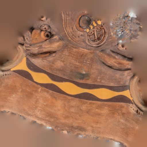 Penholder 2 clay figurine of woman holding pot Low-poly 3D model_12