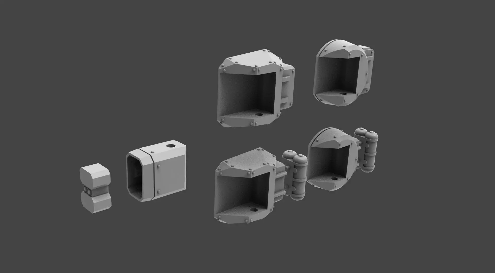 Armored Might - Large Sponsons - Omni Slot 3D print model