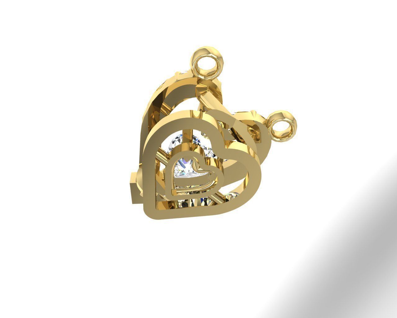 two heart 3D print model_3