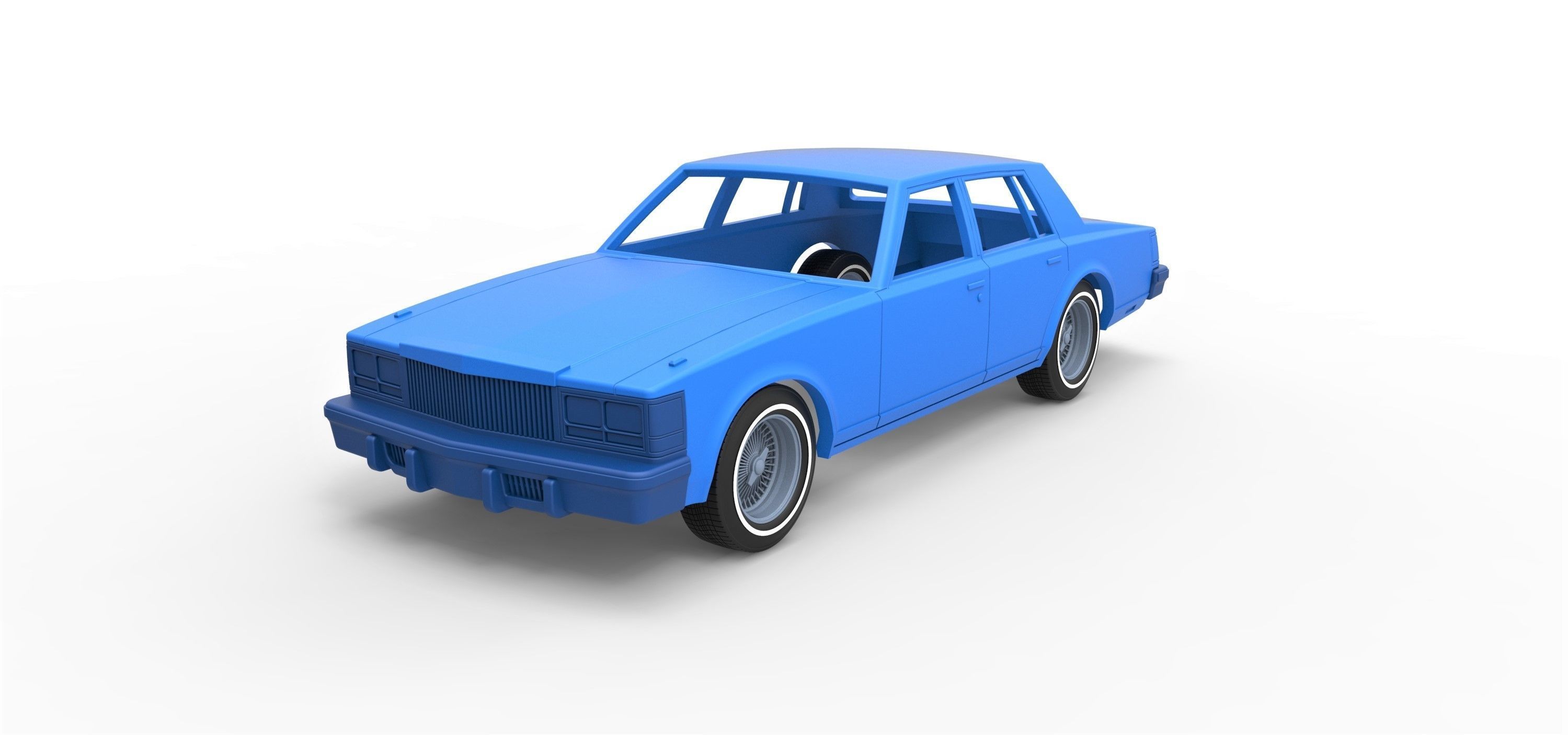 Shell Cadillac Seville 1979 4 doors Scale 1 to 25 3D print model_2