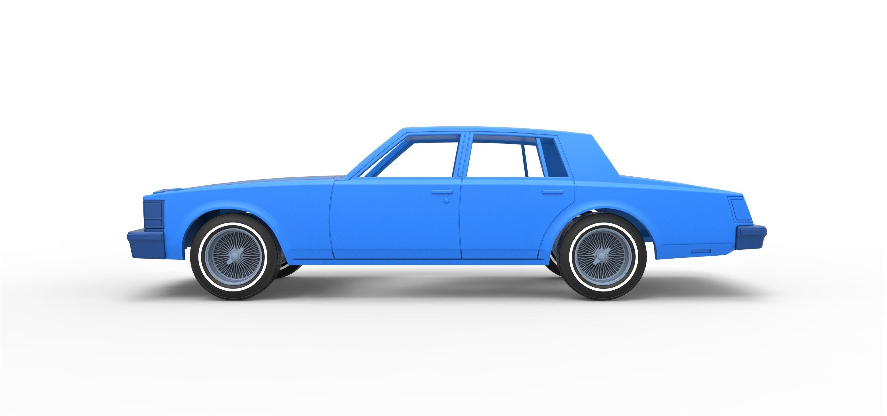 Shell Cadillac Seville 1979 4 doors Scale 1 to 25 3D print model_5